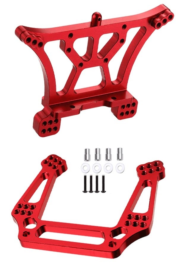 قطع غيار Rcarmumb RC المُحسّنة لسيارات Slash VXL 2WD، وRustler VXL 2WD، وBandit VXL 2WD، وStampede VXL 2WD بمقياس 1/10، طقم أبراج امتصاص الصدمات الأمامية والخلفية من سبيكة معدنية (قطعتان)، بديل للرقم 2530، لون أحمر - Image 1